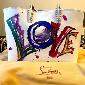CHRISTIAN LOUBOUTIN 3185215 LOVE CABATA Tote Bag